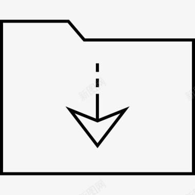 文件夹向下存档箭头图标