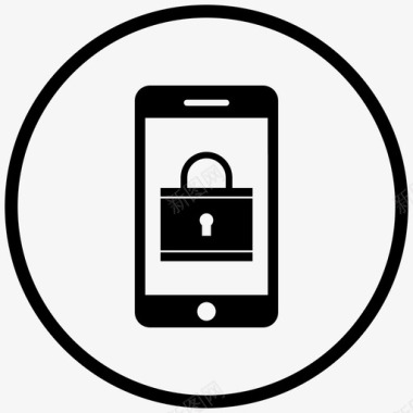 手机保护锁定手机手机锁图标