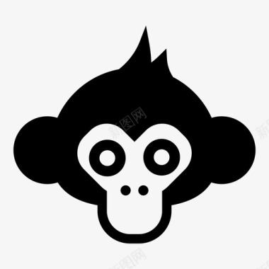 猴脸动物黑猩猩图标