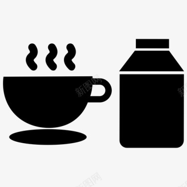 牛奶咖啡早餐卡布奇诺图标