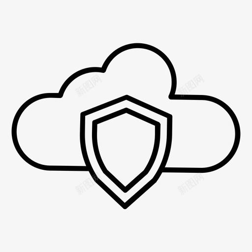 安全云安全服务器svg_新图网 https://ixintu.com 安全 安全服 服务器 云计算 图标
