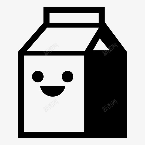牛奶盒牛奶svg_新图网 https://ixintu.com 牛奶
