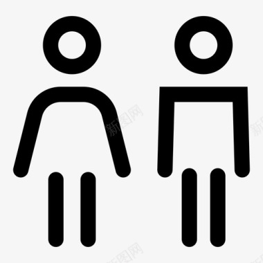 男人和女人人标志图标
