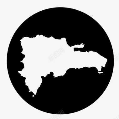多米尼加共和国加勒比海国家图标