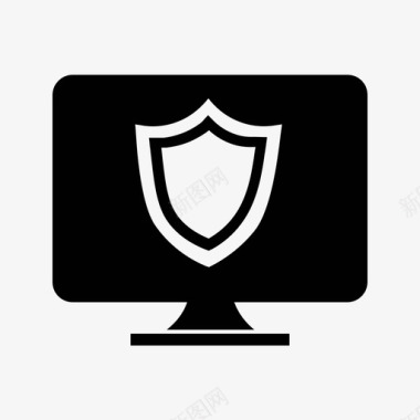 防病毒保护密码保护专用计算机图标