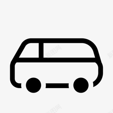 面包车露营车小型公共汽车图标