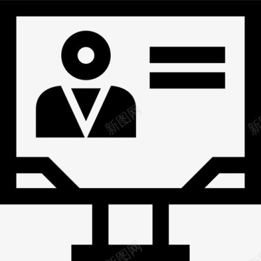 pc用户计算机监视器信息图形图标