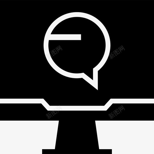 聊天泡泡在线pc显示器svg_新图网 https://ixintu.com 聊天 泡泡 在线 显示器 文本 短信 字形
