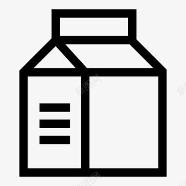牛奶盒牛奶牛奶纸盒图标