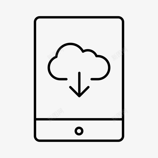 ipad云下载云下载设备svg_新图网 https://ixintu.com 下载 设备 屏幕