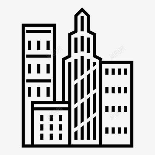 城市景观大城市建筑物svg_新图网 https://ixintu.com 城市 景观 大城市 建筑物 建筑 摩天大楼