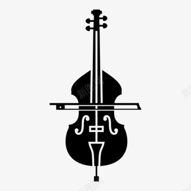 低音提琴乐器音乐图标