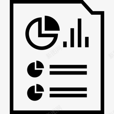 分析报告信息图表网页图标