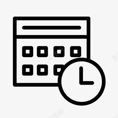 日期和时间编码开发人员图标