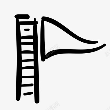 旗手绘标志图标