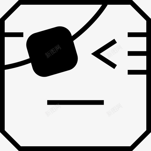 眨眼化身表情svg_新图网 https://ixintu.com 表情 眨眼 化身 轮廓