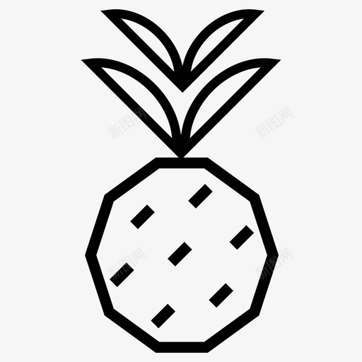 菠萝水果夏季svg_新图网 https://ixintu.com 热带 菠萝 水果 夏季 热带水果