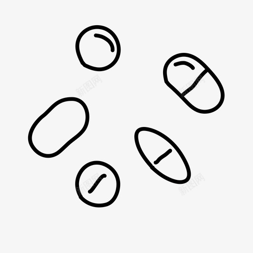 药丸手绘药物svg_新图网 https://ixintu.com 药房 药丸 手绘 药物 处方 处方药