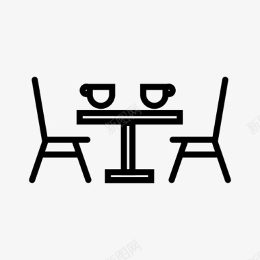 桌子椅子咖啡桌图标