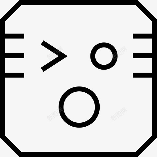 眨眼化身表情svg_新图网 https://ixintu.com 表情 眨眼 化身 轮廓