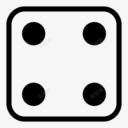 白骰子4机会svg_新图网 https://ixintu.com 白骰子 骰子 机会 游戏 掷骰子