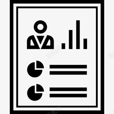 搜索引擎优化业务报告分析数据文档图标