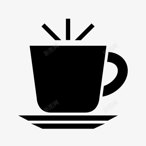 咖啡杯子碟子svg_新图网 https://ixintu.com 咖啡 咖啡杯 杯子 碟子 厨房 食物