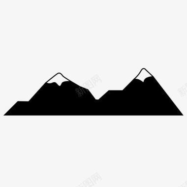 山冒险露营图标