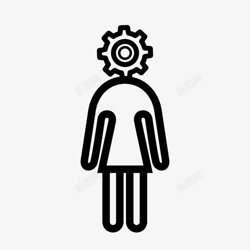 齿轮头人用户设置svg_新图网 https://ixintu.com 齿轮 头人 用户 设置