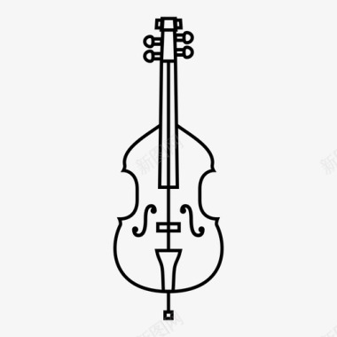低音提琴乐器音乐图标