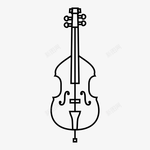 低音提琴乐器音乐svg_新图网 https://ixintu.com 低音 提琴 乐器 音乐 管弦乐队 歌曲 小提琴 家族