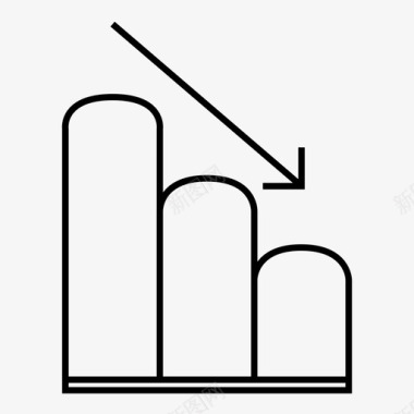 图形向下业务减少图标