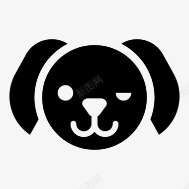 狗动物表情符号图标