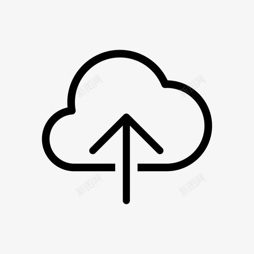 云上传文件上传器svg_新图网 https://ixintu.com 上传 文件 轮廓 图标