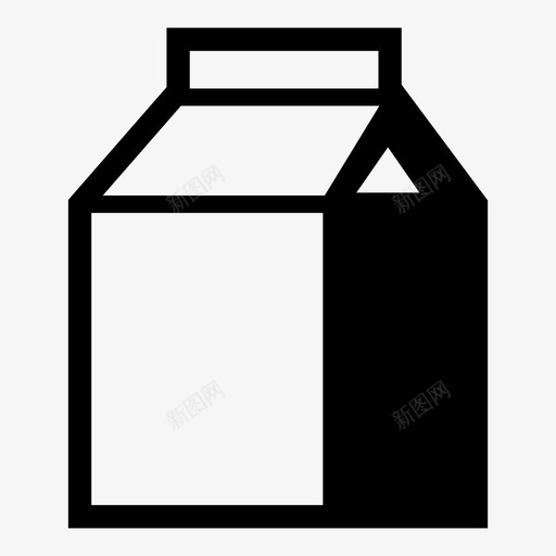 牛奶盒牛奶牛奶纸盒svg_新图网 https://ixintu.com 牛奶 纸盒