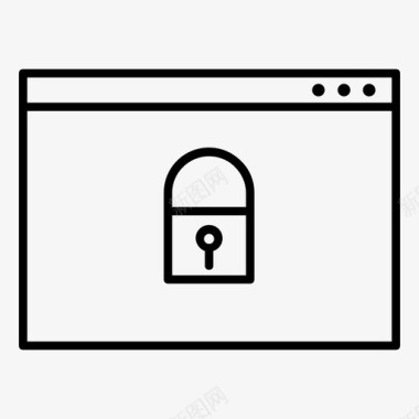 网络安全锁定网站图标