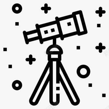 望远镜天文学照相机图标