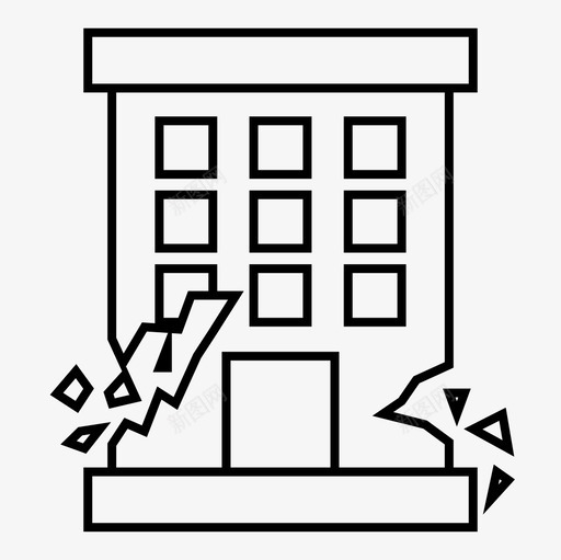 地震建筑灾难svg_新图网 https://ixintu.com 地震 建筑 灾难 震颤