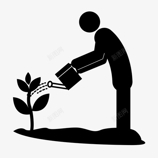 浇灌植物园艺种植svg_新图网 https://ixintu.com 浇灌 植物 植物园 园艺 种植
