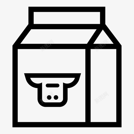 牛奶盒牛奶牛奶纸盒svg_新图网 https://ixintu.com 牛奶 纸盒