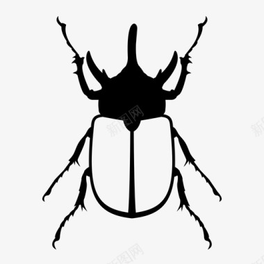 犀牛甲虫虫子角图标