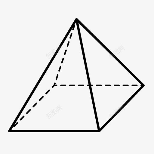 方棱锥三维几何svg_新图网 https://ixintu.com 方棱锥 棱锥 几何 几何形 形状 三维 正方形