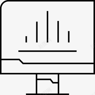 数据分析计算机显示器信息图形图标