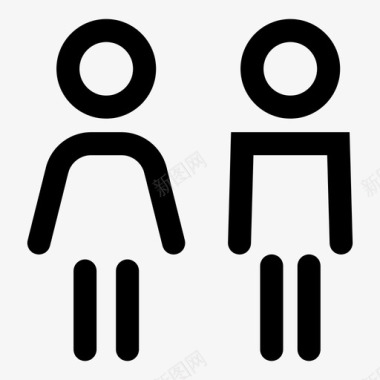 男人和女人人标志图标