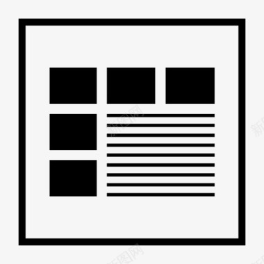 网站线框设计实体模型图标