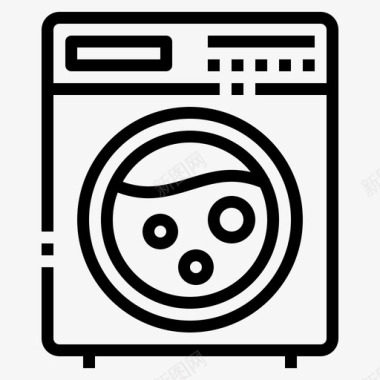 洗衣机家用电器清洁剂图标