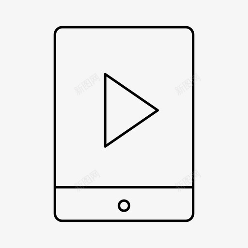ipadplay设备媒体svg_新图网 https://ixintu.com 设备 媒体 屏幕