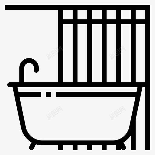 浴缸浴室设施svg_新图网 https://ixintu.com 浴缸 浴室 设施 淋浴 卫生间 酒店 酒店服 服务