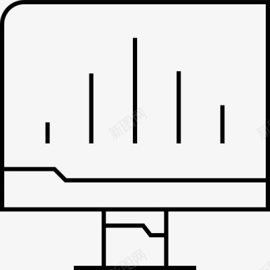 数据分析计算机显示器信息图形图标
