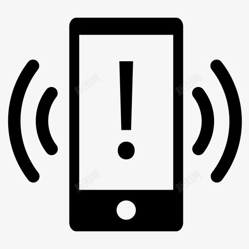 推送通知警报手机svg_新图网 https://ixintu.com 推送 通知 警报 手机铃声 智能 手机